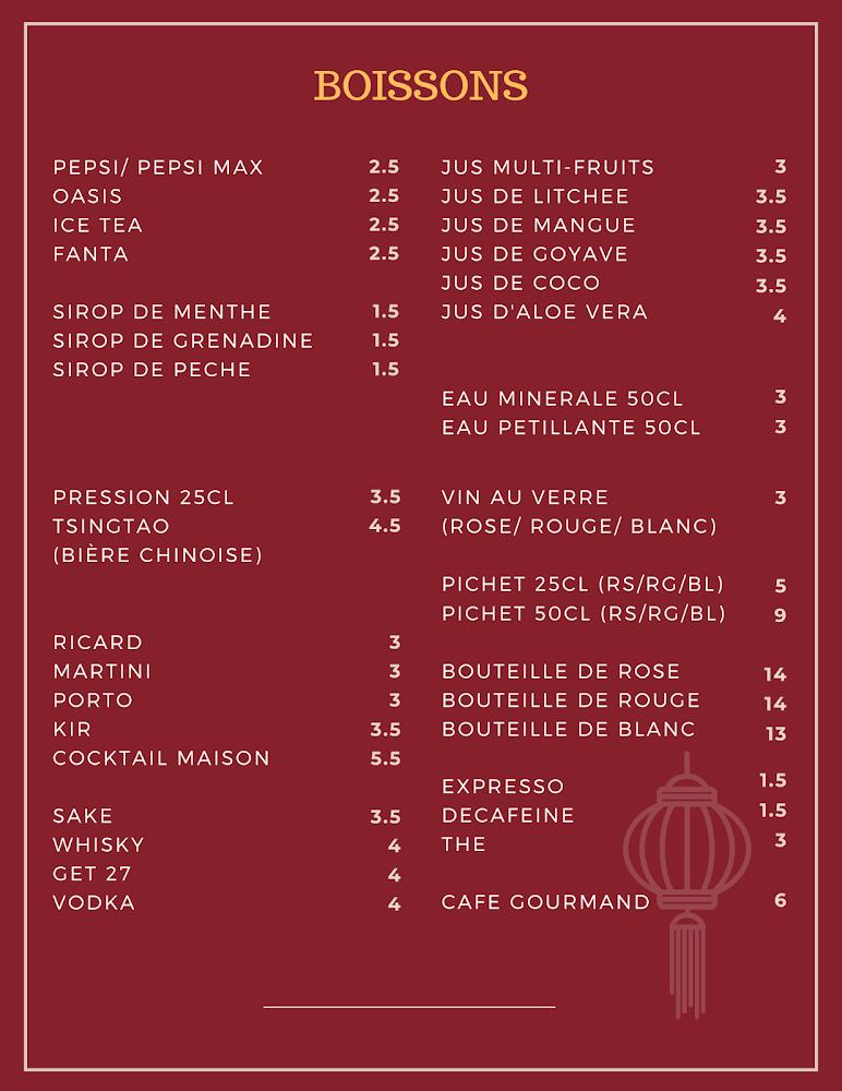 Restaurant asiatique - Menu Image 1