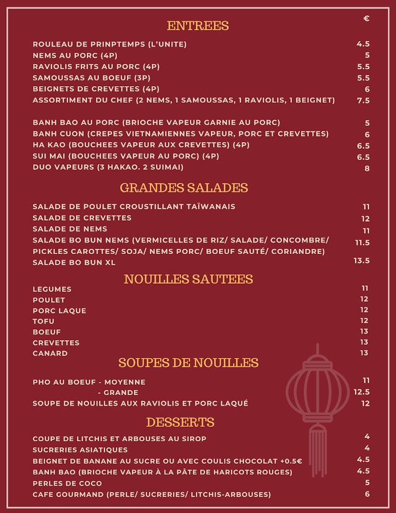 Restaurant asiatique - Menu Image 2
